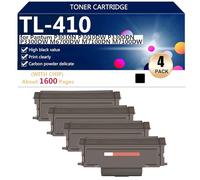 Cartuchos de Tóner de Repuesto TL-410 con Chip para Pantum P3010N P3010DW P3300DN P3300DW M6700DW M7100DN M7100DW Impresoras, Alto Rendimiento 1600 Páginas,Black-4 Pack