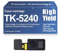 Cartuchos de tóner M5526cdn M5526cdw Compatibles TK5240 Negro, Cian, Amarillo, Magenta Tóner para Kyocera ECOSYS M5526cdn M5526cdw P5026cdn P5026cdw Impresoras,Yellow-High Capacity