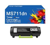 Cartuchos de tóner MS711dn de Repuesto para impresoras Lexmark MS710, MS711, MS810, MS811 y MS812.,MS711dn-1Set