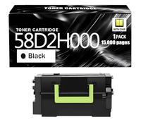 Cartuchos de Tóner Negros Compatibles 58D2000, 58D2H00, 58D2X00, 58D2U00 con Chip - Reemplazo para Lexmark MS823, MS825, MX822, MS725, MX725, MS826, MX826