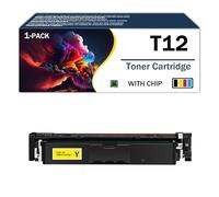 Cartuchos de tóner T12 compatibles con impresoras Canon Color ImageCLASS X LBP1333C MF1333C I-SENSYS X C1333i C1333iF C1333P. Colores Vivos e impresión nítida,Yellow-1Pack