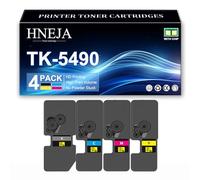 Cartuchos De Tóner TK-5490 para Kyocera ECOSYS PA2101cx MA2101cfx Impresora, Alto Rendimiento Reemplazo Cartucho Tóner TK-5490K TK-5490C TK-5490M TK-5490Y,4 Colors-1 Pack