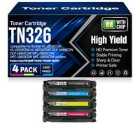 Cartuchos de tóner TN326 compatibles con Chip para Brother HL-L8250CDN L8350CDW L8350CDWT DCP-L8400CDN L8450CDW MFC-L8600CDW L8650CDW L8850CDW Impresoras