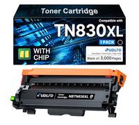 Cartuchos de tóner TN830XL TN830 - Repuesto compatible con Brother TN830 TN-830 TN830XL compatible con impresora HL-L2460DW DCP-L2640DW HL-L2405W HL-L2400D HL-L2480DW MFC-L2820DW (1 negro)