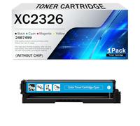 Cartuchos de tóner XC2326 sin chip 24B7502 24B7499 24B7500 24B7501. Cartucho de tinta de repuesto para impresoras Lexmark XC2326 C2326, alto rendimiento (6000 páginas)(Size:1500Page,Color:Cian)