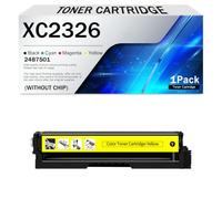Cartuchos de tóner XC2326 sin chip 24B7502 24B7499 24B7500 24B7501. Cartucho de tinta de repuesto para impresoras Lexmark XC2326 C2326, alto rendimiento (6000 páginas)(Size:1500Page,Color:Amarillo)