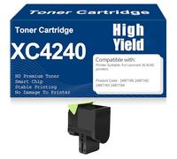 Cartuchos de tóner XC4240 Compatibles 24B7185 24B7182 24B7183 24B7184 Cartucho de tóner con Chip para Lexmark XC4240 Impresoras Alto Rendimiento,Yellow-XC4240