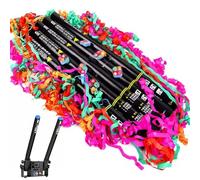 Cartuchos Para CañOnes De Confeti EléCtricos, Lanzadores De Confeti Multicolor De 80cm 31,5 Pulgadas Para Bodas, Fiestas, Eventos Y Navidad; Para Activar MáQuinas De 2 O 4 Disparos Ribbon