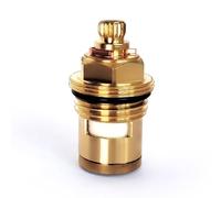 Cartuchos para grifos, cartucho de disco cerámico de latón, válvula de grifo de repuesto, cuarto de vuelta, G3/4" x 63 mm x 10 mm de longitud de estría, 20 dientes. (AA-Blue-42MM)