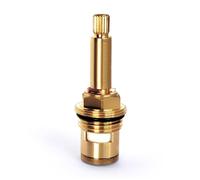 Cartuchos para grifos, cartucho de disco cerámico de latón, válvula de grifo de repuesto, cuarto de vuelta, G3/4" x 63 mm x 10 mm de longitud de estría, 20 dientes. (RR-Blue-75MM)