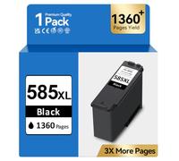 Cartuchos PG585XL - 1360+ Páginas Reemplazo para Tinta Canon 585 Negro | 585XL Compatible con Pixma TS7640i TS7650i TS7740i TS7750i