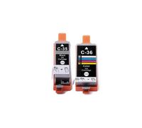 Cartuchos PGI-35 CLI-36, Compatible con Canon, IP110 TR150 | Juego de cartuchos para IP100B IP110 TR150, modelos C-35 C-36, tinta negra indicada(1 set)