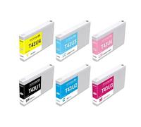 Cartuchos T43U1-T43U6 220ML, Compatible con Epson, D800/D880 | Juego de 6 piezas, serie de seis colores, capacidad de 220 ml, fácil reemplazo