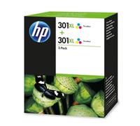 Cartuchos Tinta Original HP 301XL Tricolor Pack 2 Unidades