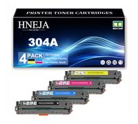 Cartuchos Tóner 304A para HP CP2020 CP2024 CP2025 CP2026 CP2027 CP2024n CP2024dn CP2025n CP2025dn CP2025x Impresoras, CC530A CC531A CC533A CC532A Reemplazo Cartucho Tóner,4 Colors-1 Pack