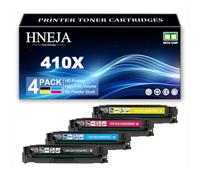 Cartuchos Tóner 410X para HP M377dw M452dw M452dn M452nw M477fnw M477fdn M477fdw Impresoras, Reemplazo Cartucho Tóner CF410X CF411X CF413X CF412X,4 Colors-1 Pack