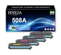 Cartuchos Tóner 508A para HP M552dn M553n M553X M553dn M577dn M577f M577z Impresoras, Reemplazo Cartucho Tóner Alta Capacidad CF360A CF361A CF363A CF362A,4 Colors-1 Pack