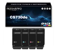 Cartuchos Tóner 71C20K0 71C20C0 71C20M0 71C20Y0 | para Lexmark CS730de CS735de CX730de CX735adse CX737adzse Impresoras,4 Colors-1 Pack