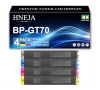 Cartuchos Tóner BP-GT70 para Sharp BP-70C31 BP-70C36 BP-70C45 BP-70C55 BP-70C65 Impresoras, Alto Rendimiento BP-GT70-BA BP-GT70-CA BP-GT70-MA BP-GT70-YA Reemplazo Cartuchos Tóner,4 Colors-1 Pack