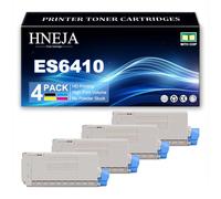 Cartuchos Tóner Compatibles para Oki ES6410 Impresora, 44315320 44315319 44315318 44315317 Reemplazo Cartuchos Tóner,4 Colors-1 Pack