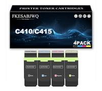 Cartuchos Tóner Compatibles para Xerox VersaLink C410 C415 Impresora, Alto Rendimiento 006R04685 006R04686 006R04687 006R04688 Cartuchos Tóner Repuesto,4 Colors-1 Pack