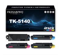 Cartuchos Tóner TK-5140 para Kyocera ECOSYS M6030cdn M6530cdn P6130cdn Impresoras, TK-5140K TK-5140C TK-5140M TK-5140Y Reemplazo Cartuchos Tóner,4 Colors-1 Pack