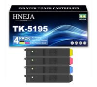 Cartuchos Tóner TK-5195 K/C/M/Y para Kyocera TASKalfa 306ci 307ci 308ci Impresoras, Reemplazo Cartucho Tóner 1T02R40NL0 1T02R4CNL0 1T02R4BNL0 1T02R4ANL0,4 Colors-1 Pack
