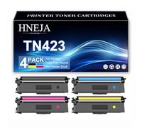 Cartuchos Tóner TN423 para Brother HL-L8260CDW HL-L8360CDW DCP-L8410CDW MFC-L8690CDW MFC-L8900CDW Impresoras, Reemplazo Cartucho Tóner Alta Capacidad TN423BK TN423C TN423M TN423Y,4 Colors-1 Pack