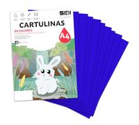 Cartulina A4 Azul Oscuro 185 g Papel Cartulina para Manualidades, Scrapbooking, Impresora Inkjet y Láser, Cartulina Gruesa - SIDI (azul oscuro, 250h)
