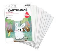 Cartulina A4 Blanca 185 g Papel Cartulina para Manualidades, Scrapbooking, Impresora Inkjet y Láser, Cartulina Gruesa - SIDI (blanco, 125h)