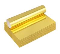 Cartulina con efecto espejo dorado A4, 20 hojas, 250 g/m²/92 lb, papel reflectante metálico para manualidades, cartulina laminada para proyectos de bricolaje, decoración de cumpleaños(Oro)