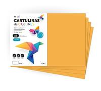 Cartulina de Colores, Cartulina A3, Folios Colores 180gr, Bloc cartulina colores intensos, Ideal para Manualidades, Imprimir tus Documentos y Diseños Creativos · m-office (25 Hojas, Amarillo Oro)