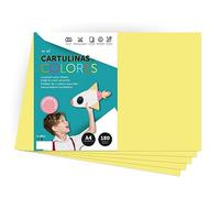 Cartulina de Colores, Cartulina A4 Color Pastel, Folios de Colores 180gr para Manualidades, Imprimir tus Documentos y Diseños Creativos, Folios de Colores Pastel A4 · m-office (x250, amarillo)