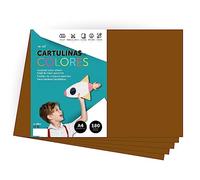 Cartulina de Colores, Cartulina A4 Colores Intensos, Hojas de Colores 180gr para Manualidades, Imprimir tus Documentos y Diseños Creativos, Folios de Colores A4 · m-office (50 hojas, marrón)