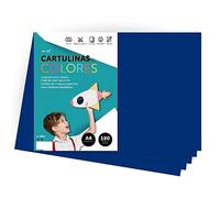 Cartulina de Colores, Cartulina A4 Colores Intensos, Hojas de Colores 180gr para Manualidades, Imprimir tus Documentos y Diseños Creativos, Folios Colores A4 · m-office (500 hojas, azul oscuro)