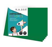 Cartulina de Colores, Cartulina A4 Colores Intensos, Hojas de Colores 180gr para Manualidades, Imprimir tus Documentos y Diseños Creativos, Folios de Colores A4 · m-office (25 hojas, verde oscuro)