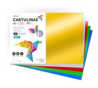 Cartulina de Colores Metalizadas, Cartulina Grande A3 (29,7x42cm) Cartulinas de Colores 230gr para Manualidades, Diseños Creativos y Proyectos Arte, Brillo Reflectante · m-office (125 hojas, Surtido)
