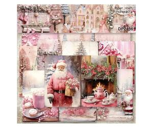 Cartulina de Fondo for álbum, 24 Hojas tamaño A5, Impresiones Feliz Navidad, cartulina una Sola Cara