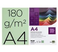 Cartulina liderpapel a4 180g/m2 verde paquete de 100 hojas