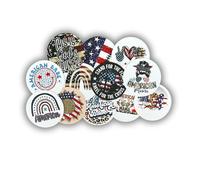 Cartulina patriótica fresca del 4 de julio de 2 pulgadas | 12 unidades mezcladas, para hornear con cuentas de aroma perfumado con molde de silicona EE. UU