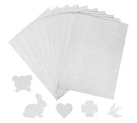 Cartulina Purpurina,A4 Papel con Purpurina Cartulina, Papel con purpurina para manualidades,A4 210x 297 mm 170g,para niños,para tarjetas de felicitación DIY, scrapbooking, para bodas, Navidad (Plata)