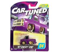 Cartuned S1 - '87 Chevy C10 #04 Vehículo Coche Juguete Violeta Mga Cables
