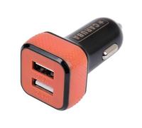 Caruba Cargador USB dúo para coche Negro/rojo