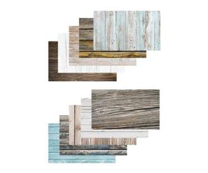 Caruba Pack de 10 fondos (capas planas de 5x2) Madera