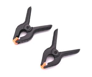 Caruba Pinza de fondo Negro/Naranja Grande (2 piezas)