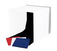 Caruba Set de fondo para estudio fotogrÃ¡fico mÃ³vil con LED independiente 50x50x50x50cm