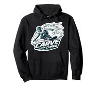 Carve The Curve Snowboard Snowboard Snowboarder Cita Diversión Sudadera con Capucha