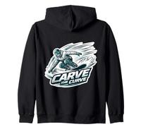 Carve The Curve Snowboard Snowboard Snowboarder Cita Diversión Sudadera con Capucha