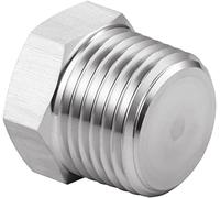 Carvedexquisitely Tapón de rosca de cabeza hexagonal exterior NPT macho de 1 pulgada, Tapón Grifo, acero inoxidable 304 (paquete de 1)