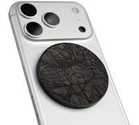 Carveit Anillo Magnético para Móvil Sistema Magnético del para iPhone con diseño de Madera, Delgado, Resistente a caídas, extraíble, con Ajuste de ángulo (Madera Oscura-Armonía fluida)